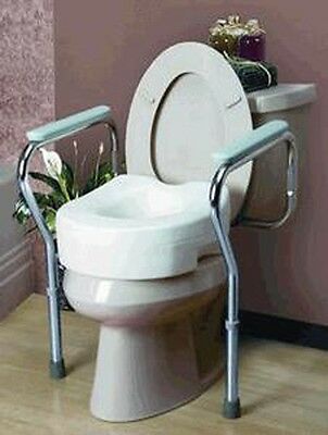 New Toilet Seat Commode Safety Grab Bar Frame Adjustable